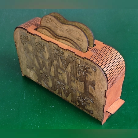 ДЪРВЕНИ ПОДЛОЖКИ ЗА ЧАШИ С ОРГАНАЙЗЕР -ТОСТЕР