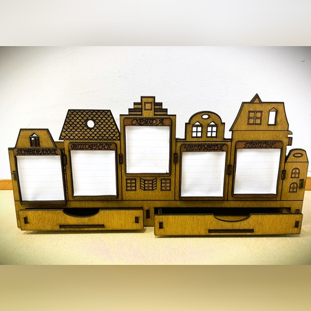 ДЪРВЕН ОРГАНАЙЗЕР СЪС СЕДМИЧНА ПРОГРАМА