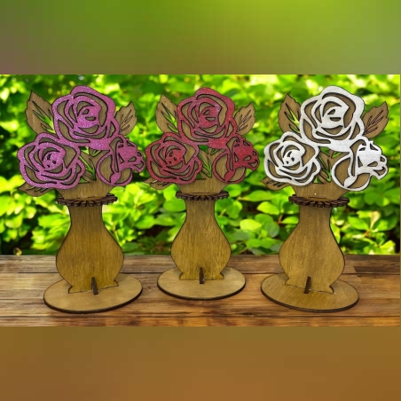 ТЕМАТИЧЕН ДЪРВЕН САЛФЕТНИК  - РОЗИ