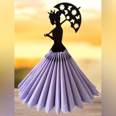 ТЕМАТИЧЕН  ДЪРВЕН САЛФЕТНИК - ЖЕНА С ЧАДЪР