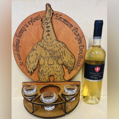 Тематичен мини бар за бутилка алкохол- Кукер