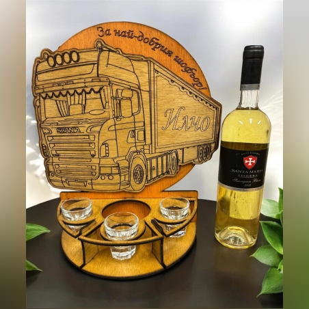 Тематичен мини бар за бутилка алкохол- Камион ТИР Сканя 2