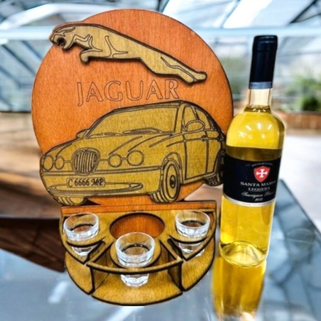 Тематичен мини бар за бутилка алкохол- Ягуар С-тайп
