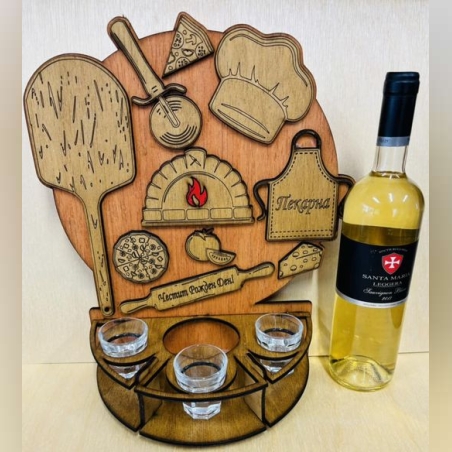 Тематичен мини бар за бутилка алкохол- Пекарна