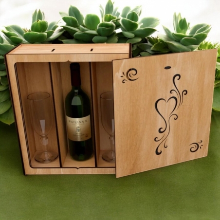Елегантна персонализирана кутия за вино