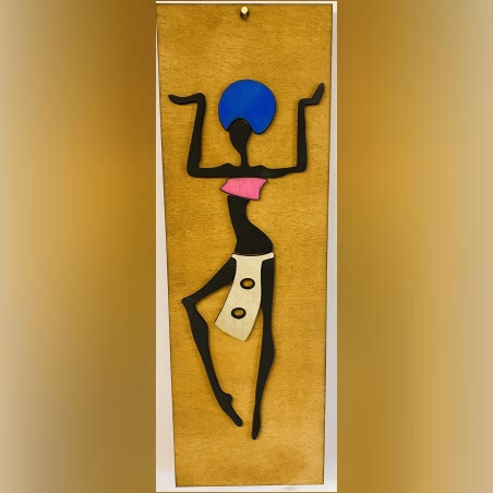 ДЪРВЕНО ПАНО ЗА СТЕНА-АФРИКАНКА