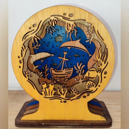 ДЪРВЕН СУВЕНИР С МОРСКИ МОТИВИ