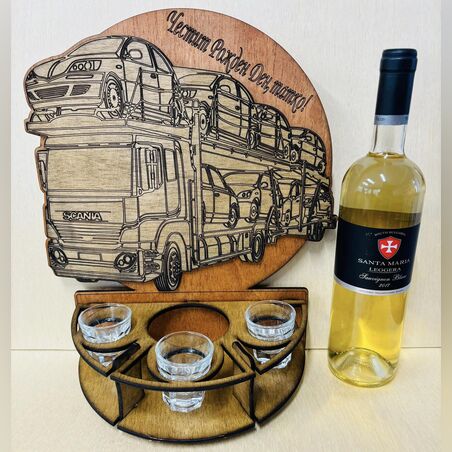 Тематичен мини бар за бутилка алкохол- Автовоз
