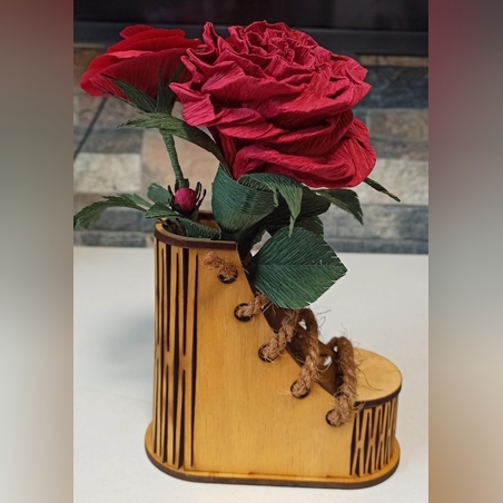 ДЪРВЕНА ОБУВКА ЗА ДЕКОРАЦИЯ 