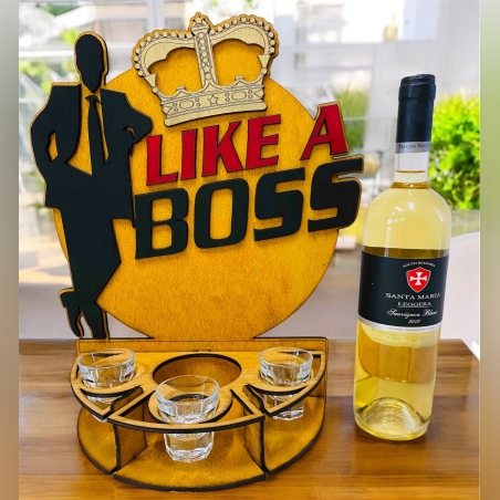 ТЕМАТИЧЕН ДЪРВЕН МИНИ БАР - LIKE A BOSS
