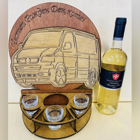 Тематичен мини бар за бутилка алкохол- Фолцваген Транспортер