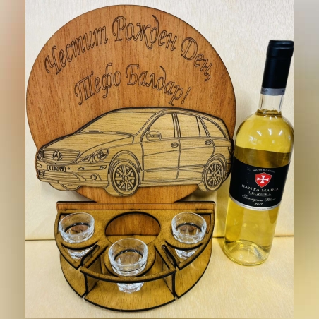 Тематичен мини бар за бутилка алкохол- Мерцедес Р- класа