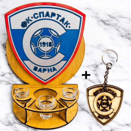 Тематичен дървен мини бар за бутилка алкохол - Спартак Варна