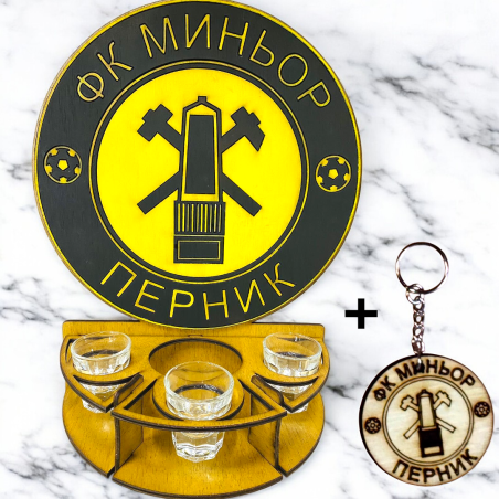 Тематичен мини бар за бутилка алкохол- Миньор Перник