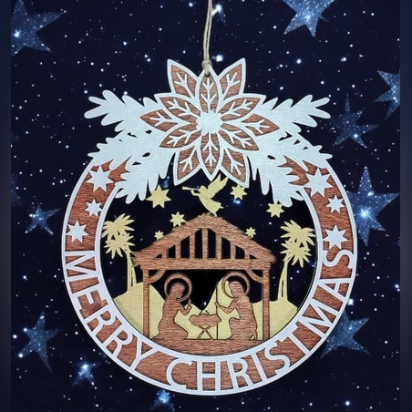 КОЛЕДЕН ДЪРВЕН ВЕНЕЦ - МЛАДЕНЕЦ