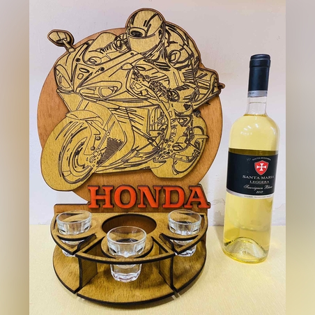 Тематичен мини бар за бутилка алкохол- Мотор Хонда