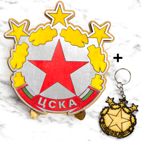 ДЪРВЕНА НАСТОЛЕН ПОСТЕР - ЦСКА