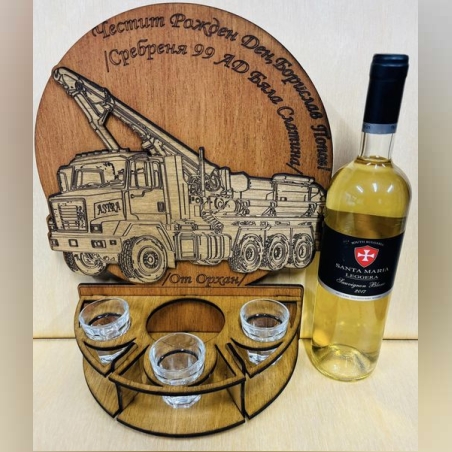 Тематичен мини бар за бутилка алкохол- Бетон помпа