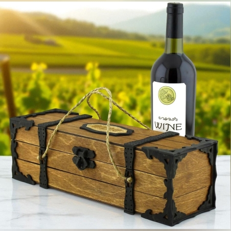 Персонален дървен сандък за вино – класика и изисканост