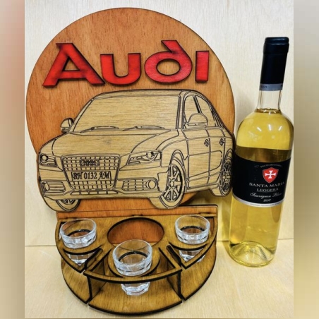 Тематичен мини бар за бутилка алкохол- Ауди А4 седан
