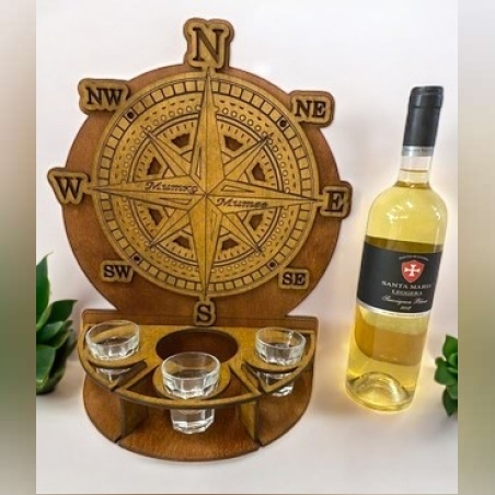 ТЕМАТИЧЕН МИНИ БАР ЗА БУТИЛКА АЛКОХОЛ-КОМПАС