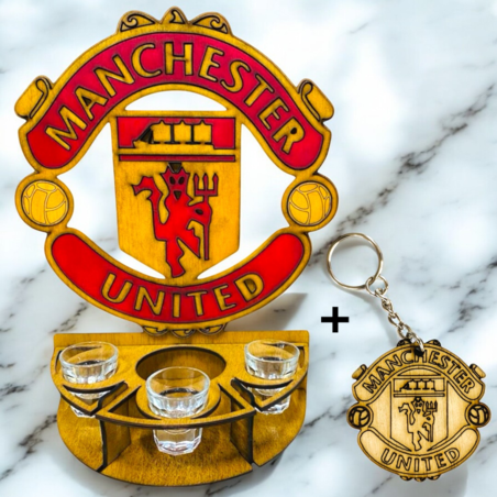 Тематичен дървен мини бар - Манчестър Юнайтед