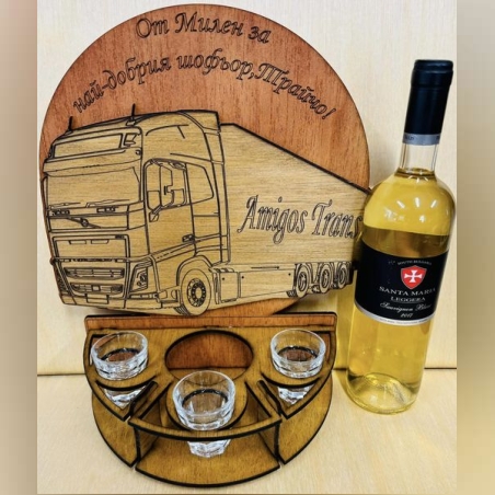 Тематичен мини бар за бутилка алкохол-  ТИР Волво