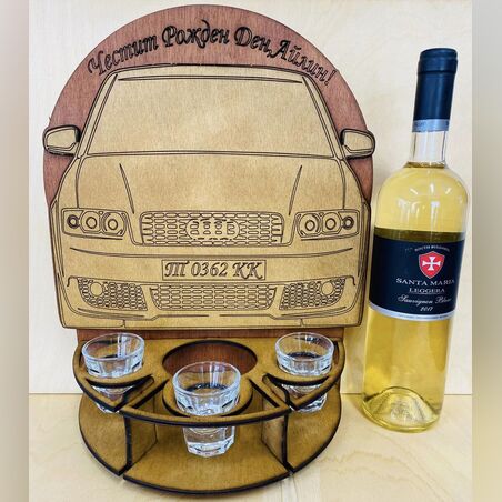 Тематичен мини бар за бутилка алкохол- Ауди А4 - Б6