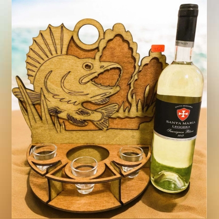 ТЕМАТИЧЕН МИНИ БАР ЗА БУТИЛКА АЛКОХОЛ-Риба