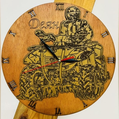 Тематичен дървен часовник - АТВ