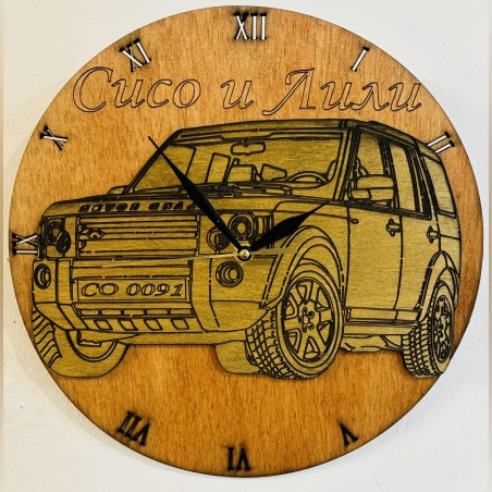 Тематичен дървен часовник - Ланд Роувър Дискавъри 5
