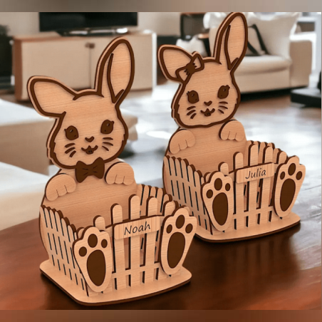 Уникална ръчно изработена поставка за яйцa – ЗАЙЧЕ!