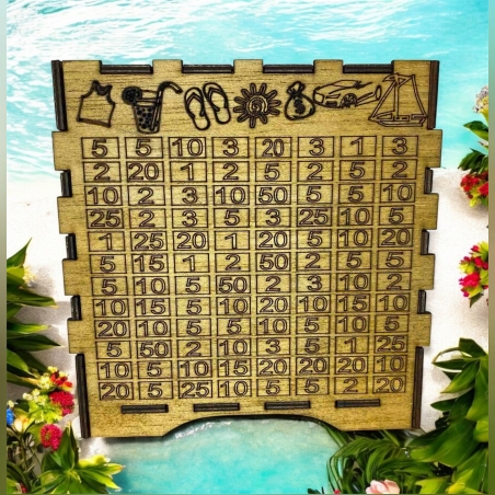 Дървена кутия-касичка събираща 1000лв