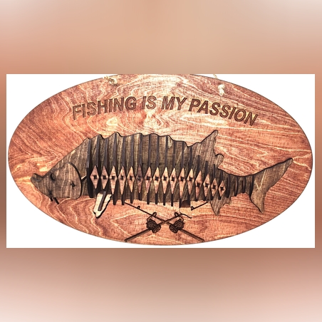 ДЕКОРАЦИЯ ЗА СТЕНА С 3D МАКЕТ НА РИБА