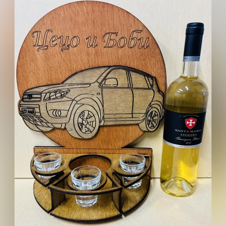 Тематичен мини бар за бутилка алкохол- Тойота РАВ 4