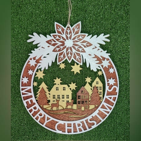 КОЛЕДЕН ДЪРВЕН ВЕНЕЦ - ГРАД