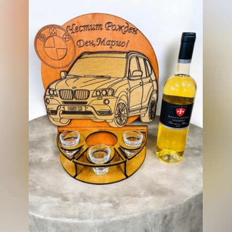 Тематичен мини бар за бутилка алкохол-  БМВ Х3 ново
