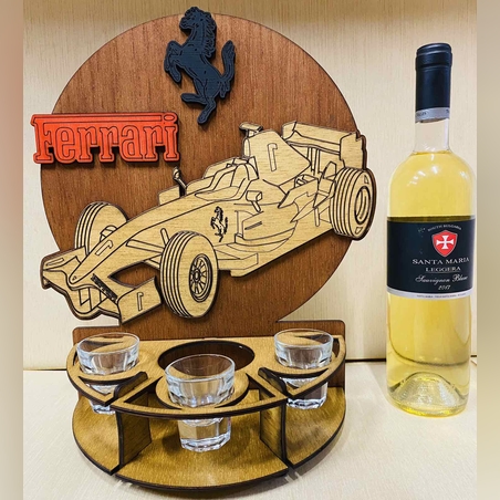 Тематичен мини бар за бутилка алкохол- Формула 1