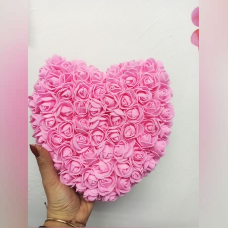 Сърце с рози от фоам