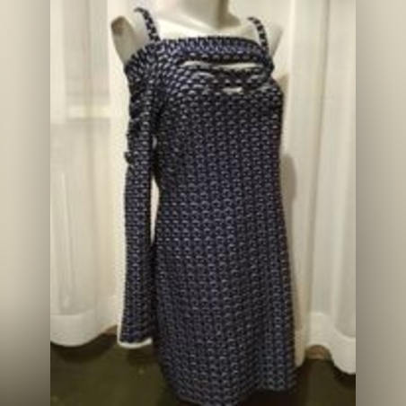 💃Удобна и стилна тъмносиня рокля от трико релеф 