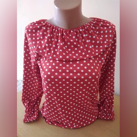 ЧЕРВЕНА БЛУЗА НА ТОЧКИ