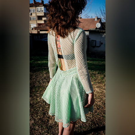 РОКЛЯ ОТ ПАМУЧНА  ДАНТЕЛА