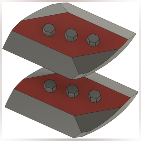 400 мм комплект прави ножове за Dipperfox 600