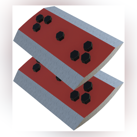 850 мм комплект прави ножове за Dipperfox 850 Pro