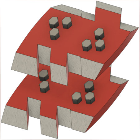 650 мм комплект назъбени ножове за Dipperfox 850 Pro