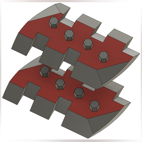 600 мм комплект назъбени ножове за Dipperfox 600