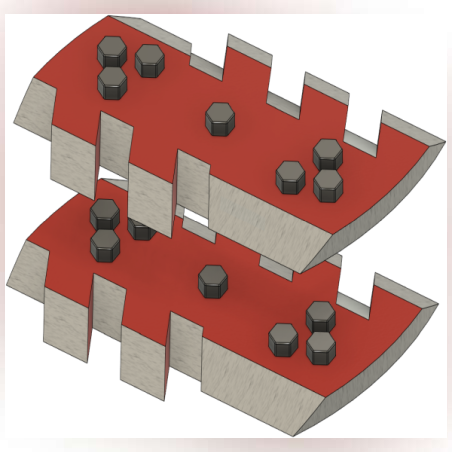 850 мм комплект назъбени ножове за Dipperfox 850 Pro