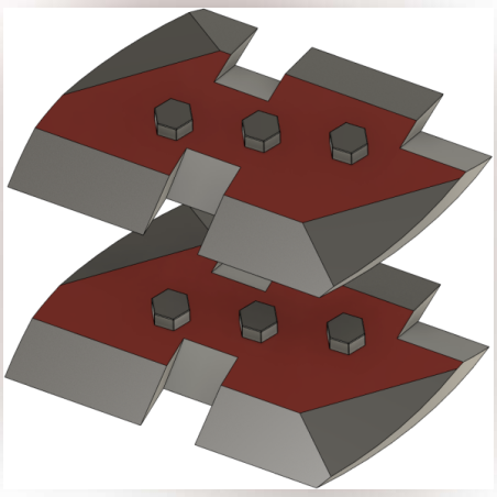 500 мм комплект назъбени ножове за Dipperfox 600