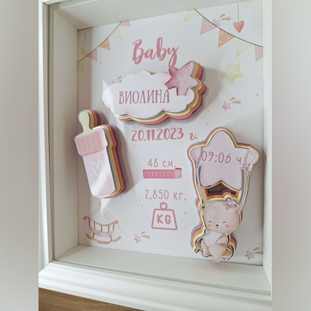 Рамка визитка за бебе