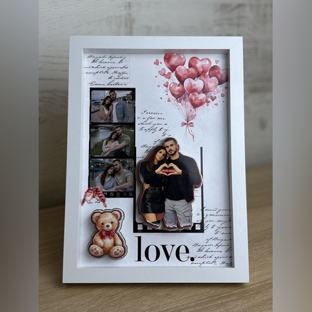 CRAFTONA Рамка с колаж от снимки – подарък за Свети Валентин